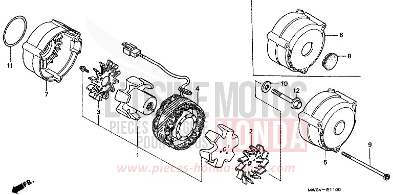 GENERATOR for CB Seven Fifty BLACK (NH1) from 1997
